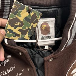BAPE A Bathing Ape Varsity Jacket