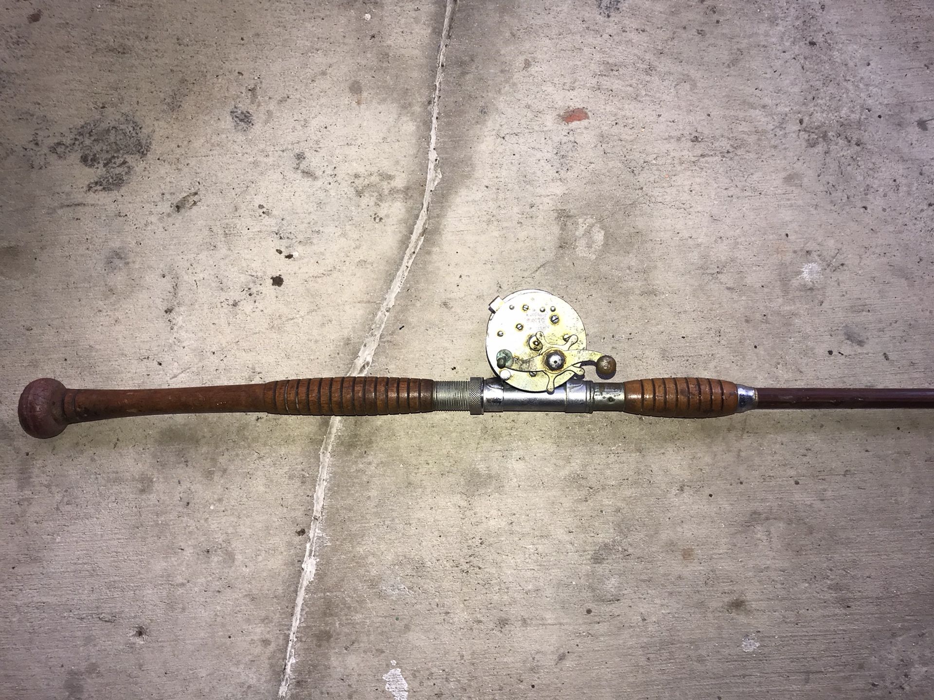 Vintage Wood Fishing Rod