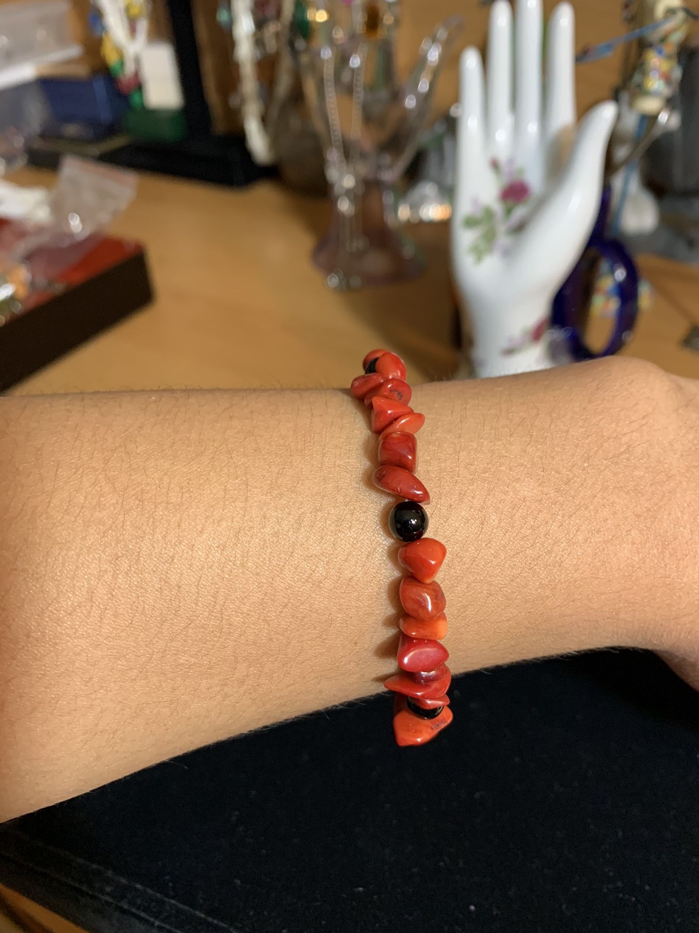 Coral Bracelet And Sterling Silver 