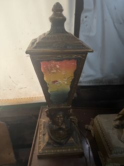 Vintage Ornate Brass Lantern Table Lamp