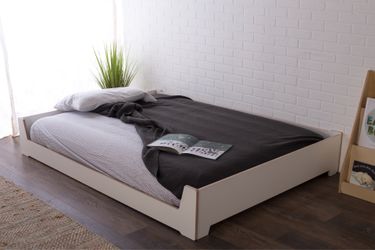 White Melamine Montessori Floor Bed FRAME( Size Full) OFFERS WELCOME!