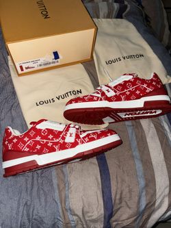 Louis Vuitton Trainer Red Monogram Textile