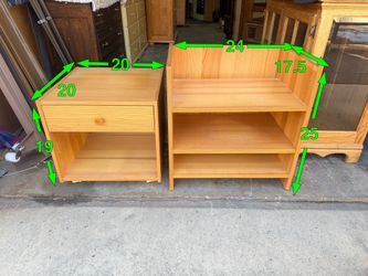 One Drawer Rolling  Nightstand And Bookshelf 