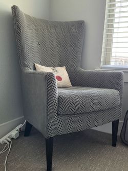 Wingback Upholstered Accent Armchair for Sale
