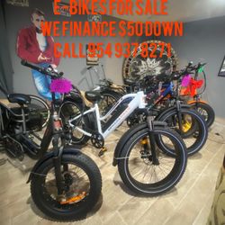 New Fat Tire E-bikes In Stock Now $50 Bucks Down We Finance 