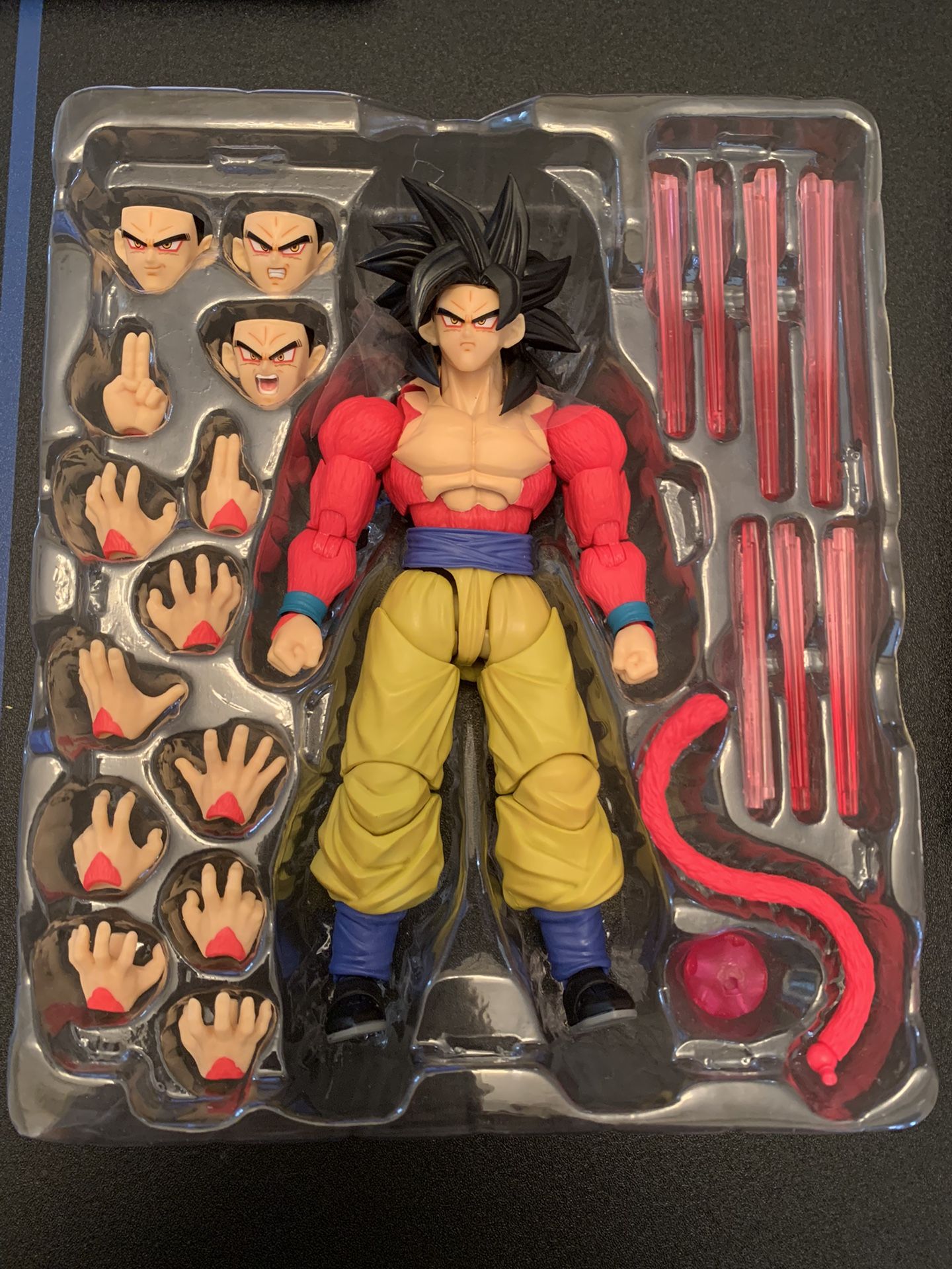 Bandai S.H.Figuarts Dragon Ball GT Super Saiyan 4 Son Goku Figure (red)