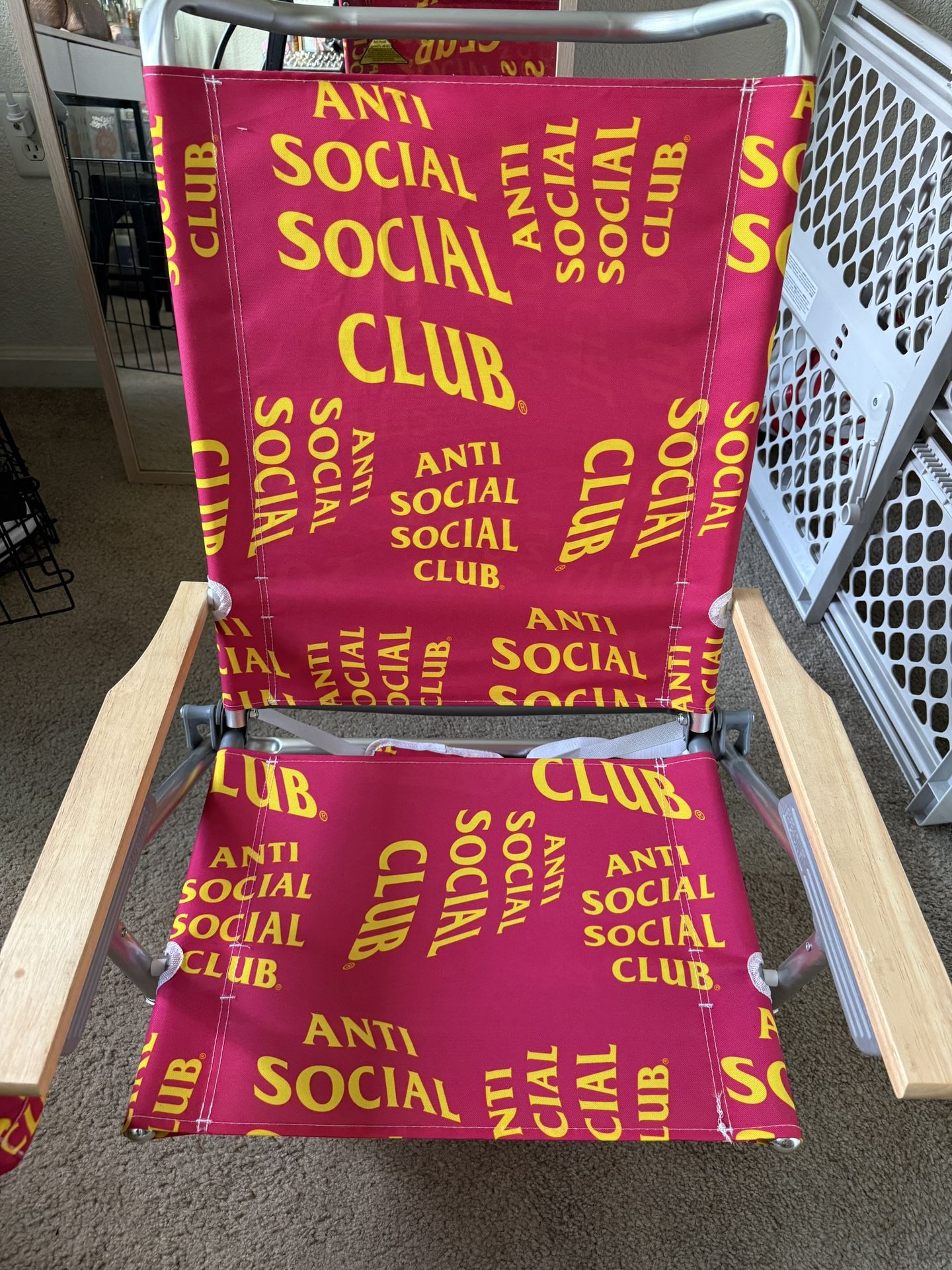Anti Social Club Fold Up Chair Brand New 100 Percent Authentic