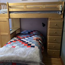 Solid Bunk Frame and Mattress