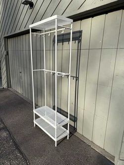 IKEA MACKAPÄR Coat rack with shoe storage unit, white