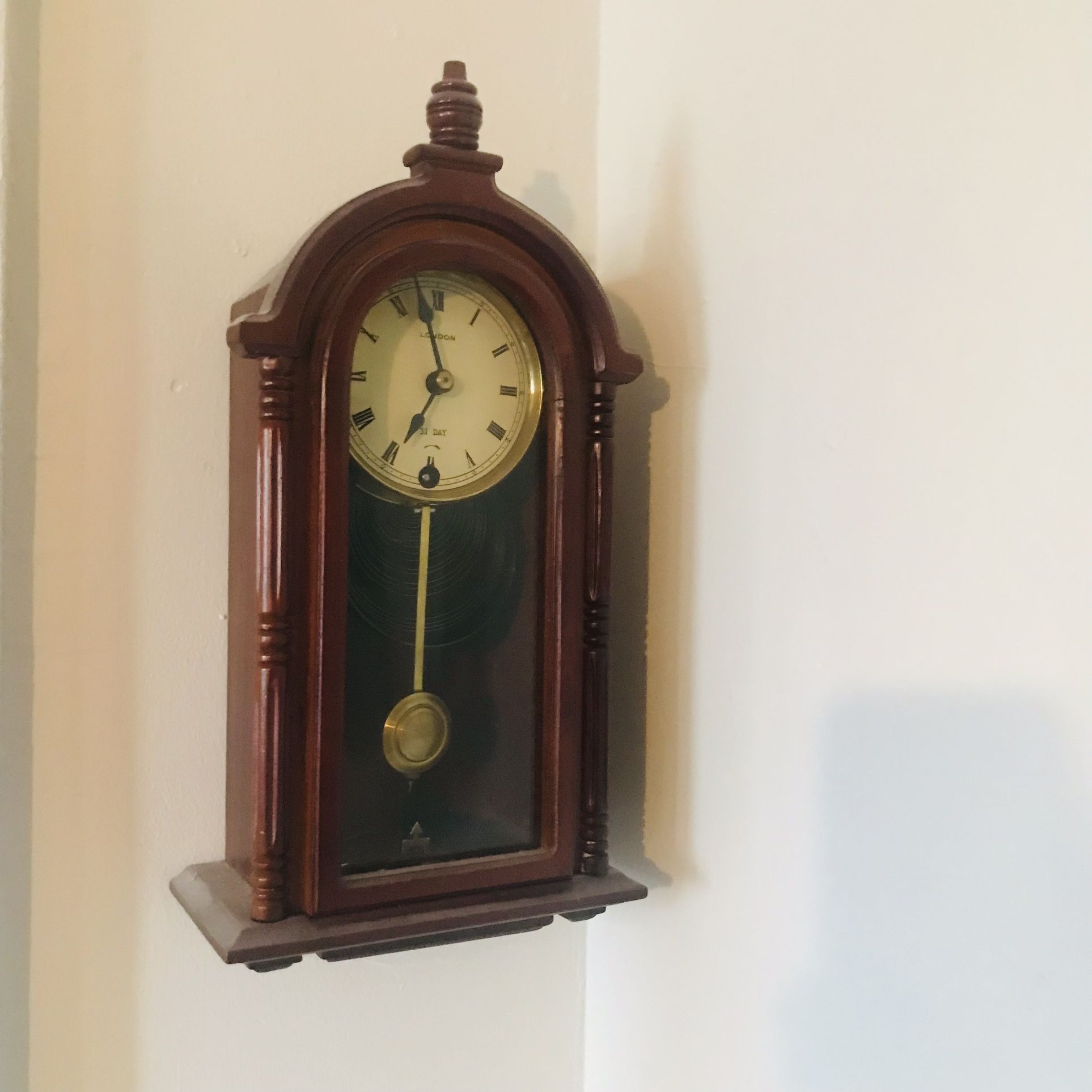 Working Antique Wall Clock 12”x 6”