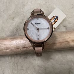 Fossil Genuine Leather Wristwatch