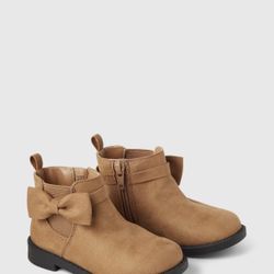babyGap Vegan Suede Bow Ankle Boots - Size 9