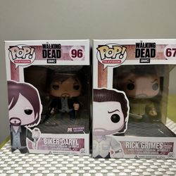 POP The Walking Dead: Biker Dary  and Rick Grimes