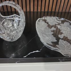 Crystal Basket Plus platter  expensive 200