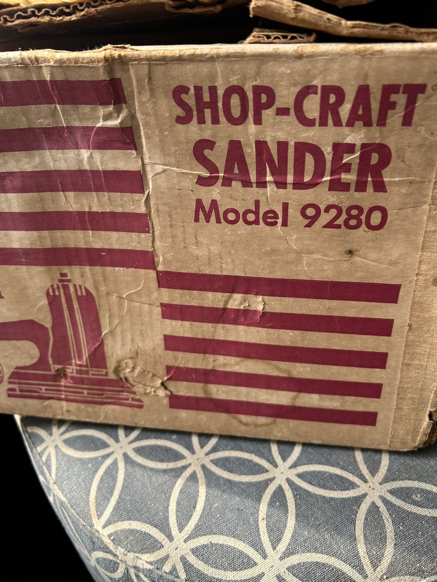 Vintage Tools SHOPCRAFT 9280 Electric Orbital sander With Box And Manual 1960s U.S.A