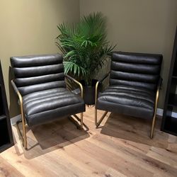 Modern Faux Leather Chairs 