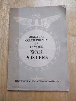Miniature Color Prints of Famous War Posters Booklet