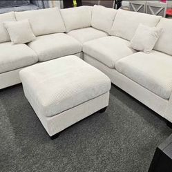 4 piece sectional with ottoman 