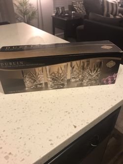 Crystal old fashioned glasses set of 4