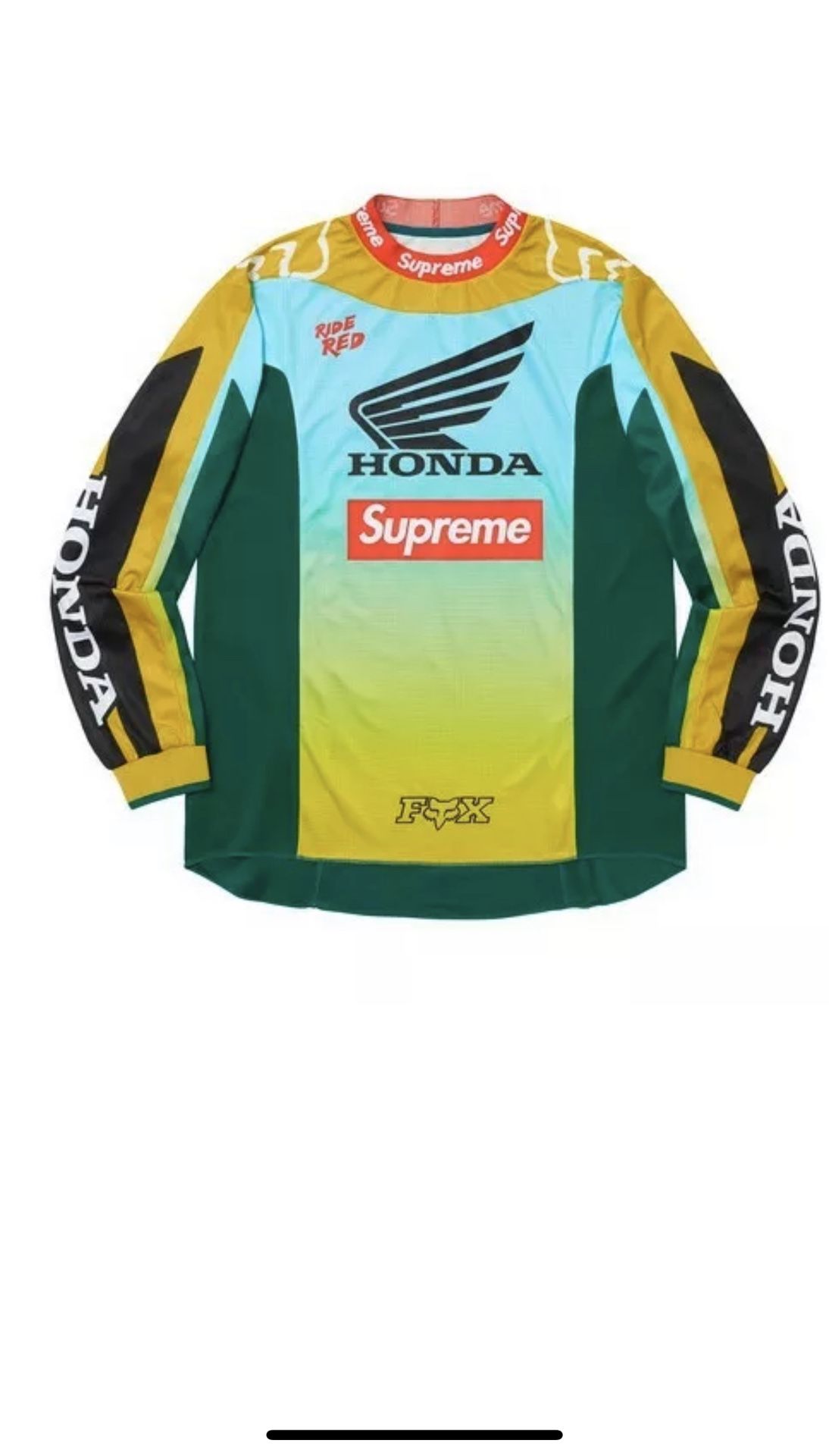 New Supreme Honda Fox Racing Moto Jersey Top Moss Medium