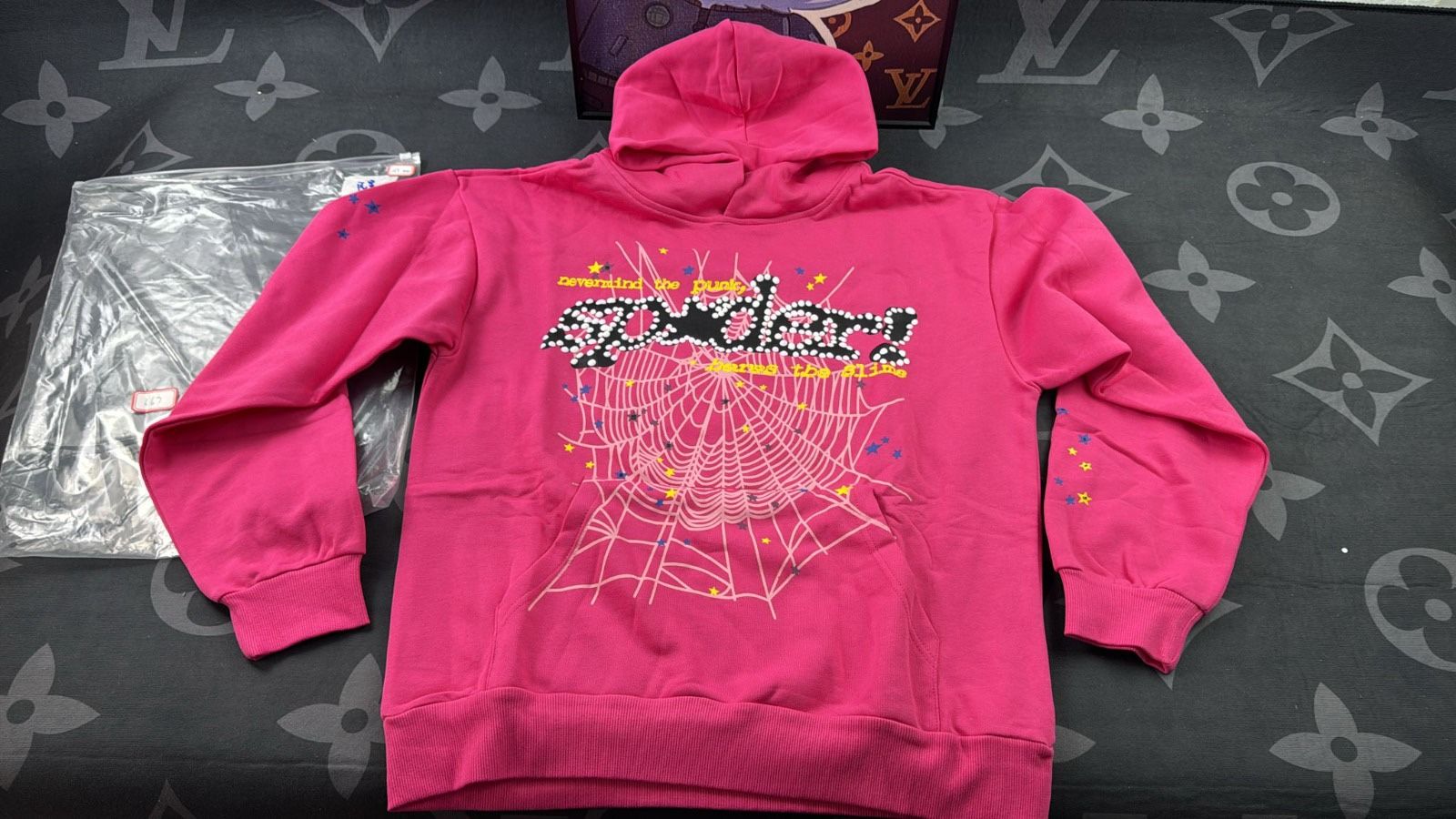 Spider Web Hoodie “pink”