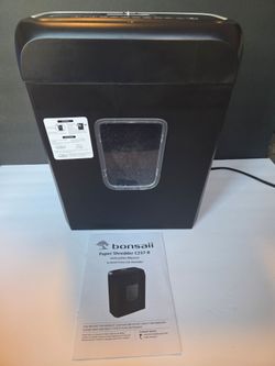 Bonsaii 6-Sheet Cross-Cut Paper & Credit Card Shredder
