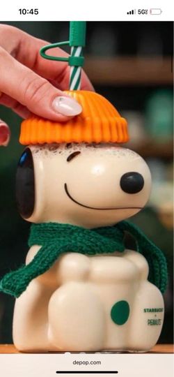 Starbucks x Peanuts Snoopy Cup with Straw