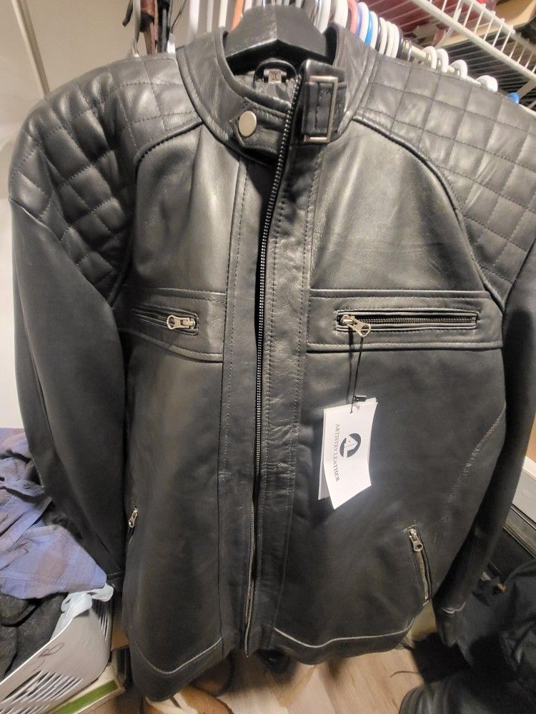 BRAND NEW. 2X Artistry Leather Jacket