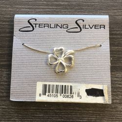 new sterling silver pendant & necklace