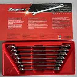 Snap-on OEXR707 Flank Drive Combination Wrench Set, 7 Pieces