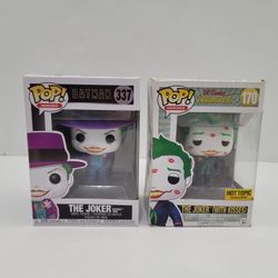 Funko Pop! The Joker #337 Batman 1989 & The Joker (With Kisses) #170 Vinyl Figures