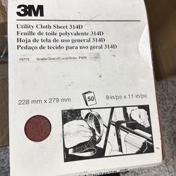 The Binding Source 3M Utility Cloth Sheet 314D, 9 in x 11 in P100 J-weight