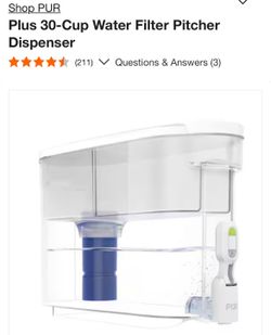Shop PUR Plus 30-Cup Water Filter Pitcher Dispenser
