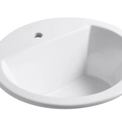 Kohler 2714-1-0 Bryant Round Self-rimming Bathroom Sink White Single Hole New