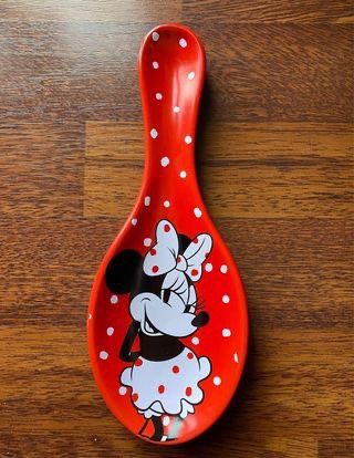 New Ceramic Spoon Rest 3 1/2” W x 9 1/2” H - Disney Minnie Mouse