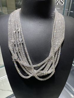 VVS Moissanite Lab Tennis chains 4mm 22 inch PASS DIAMOND TESTER