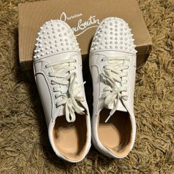 size 13 all white Christian Louboutin Tennis shoes