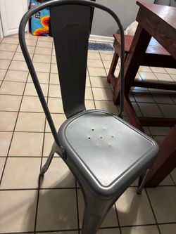 Metal Dining Chair Industrial Style