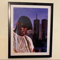 Notorious B.I.G. Biggie Smalls Custom Art Piece On Black Frame