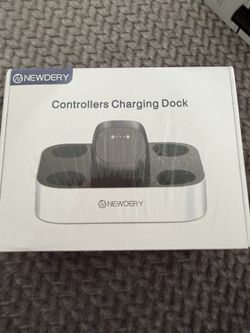 NEWDERY Controller Charger Station for Xbox for Xbox One/Series X|S Controller, White Fast Charging Dock, 2x1100mAh, Rechargeable Battery Packs, with 