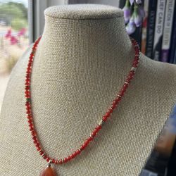 ONE OF A KIND CARNELIAN CAMEO MENORA AND BRACELET $75.00