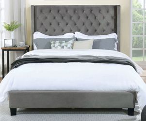 Brand New Grey Queen Bed Frame (Available In Eastern King)