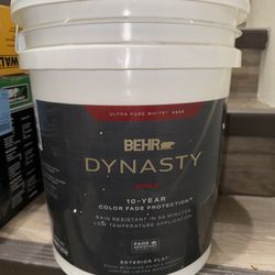 Best paint Home Depot sells BEHR DYNASTY 5 gal. Home Decorators Collection #PPU18-07 Falling Snow Flat Exterior Stain-Blocking Paint & Primer