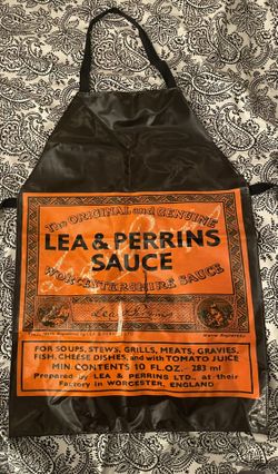 Vintage Lea And Perrins Worcestershire Sauce Orange/Black Apron
