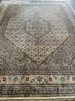 8 X 10 100% Wool Indo Persian Hand Knotted Rug 