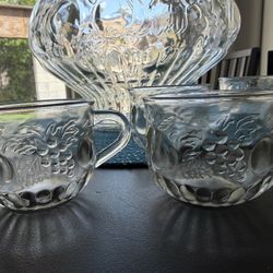Vintage Glass Pinch Bowl