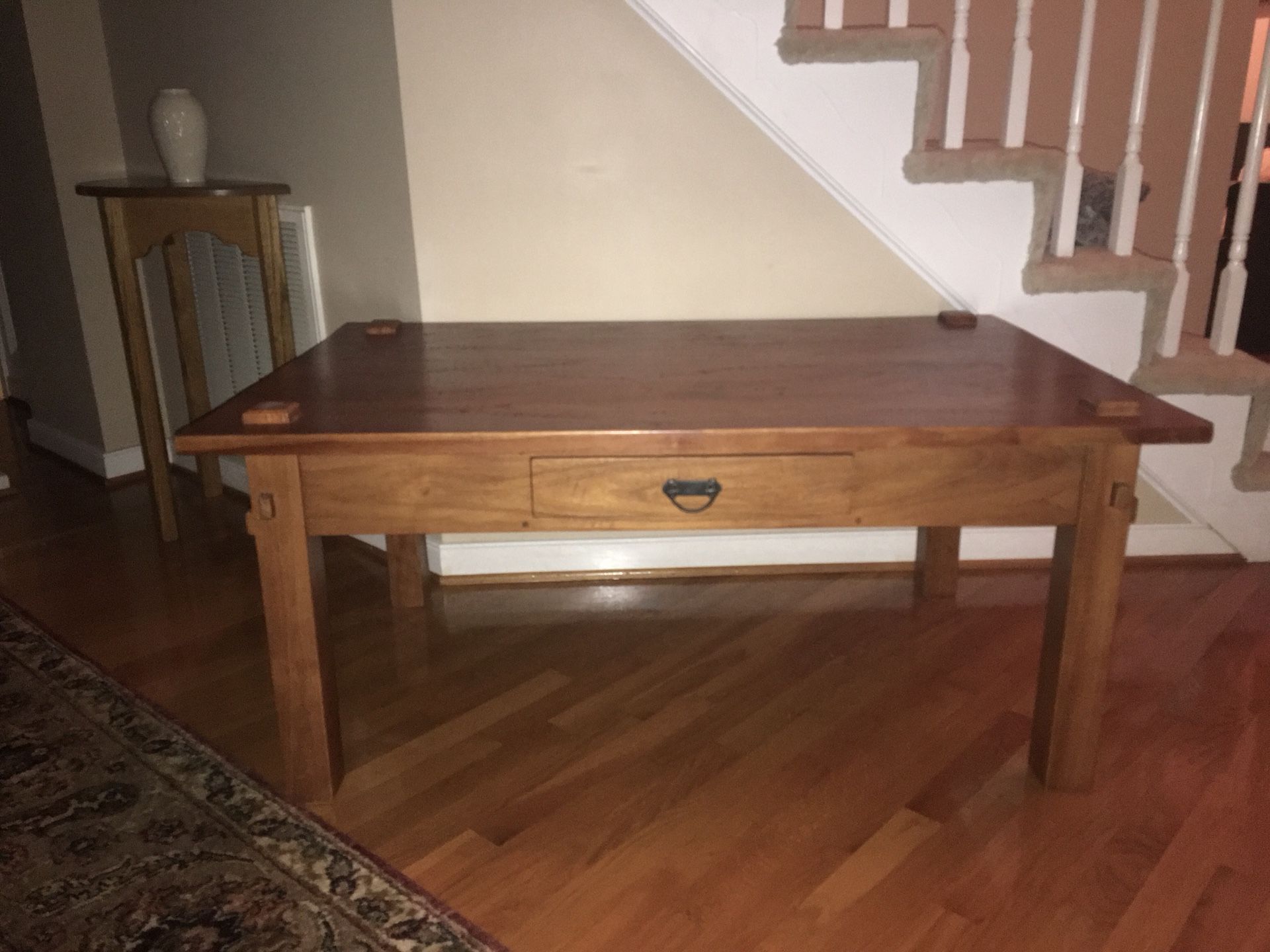 Arhaus wood coffee table