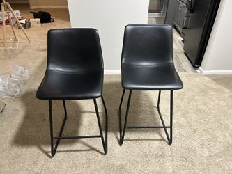 Black Leather Bar Seats