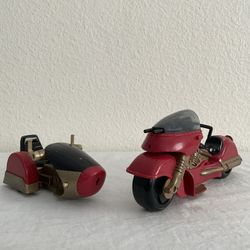 The Shadow 1994 Kenner Shiwan Khan 5” Serpent Bike Vehicle & Sidecar Vintage