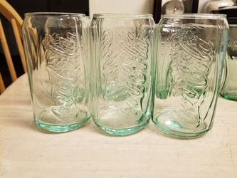 10 vintage coca cola glasses